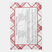 Gezinsherwinning kerst keepomwille theedoek (Verticaal)