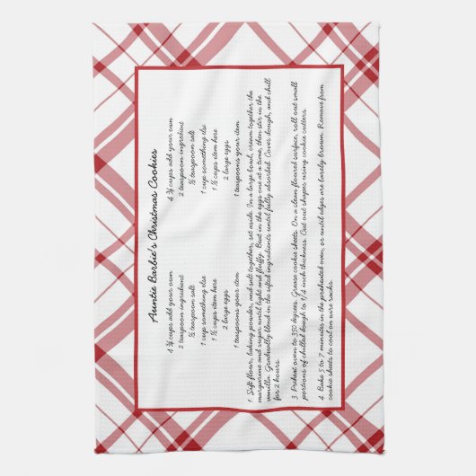 Gezinsherwinning kerst keepomwille theedoek (Verticaal)