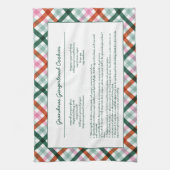 Gezinsherwinning kerst keepomwille theedoek (Verticaal)