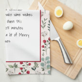 Gezinsherwinning kerst keepomwille theedoek (Quarter Fold)