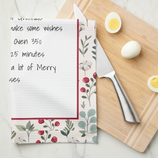 Gezinsherwinning kerst keepomwille theedoek (Quarter Fold)