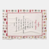 Gezinsherwinning kerst keepomwille theedoek (Horizontaal)