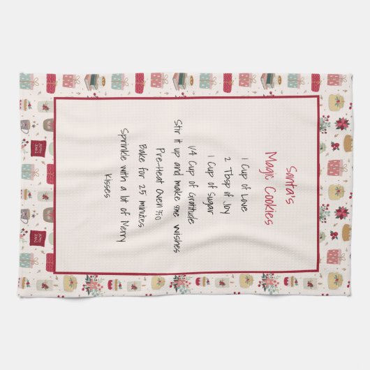 Gezinsherwinning kerst keepomwille theedoek (Horizontaal)