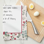 Gezinsherwinning kerst keepomwille theedoek (Quarter Fold)