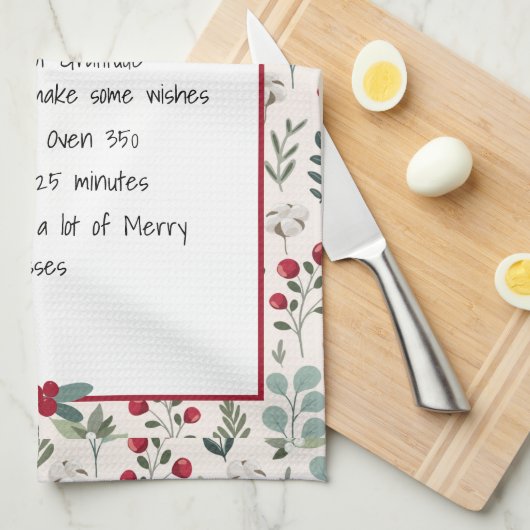 Gezinsherwinning kerst keepomwille theedoek (Quarter Fold)