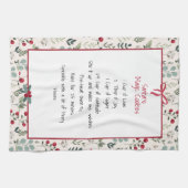 Gezinsherwinning kerst keepomwille theedoek (Horizontaal)