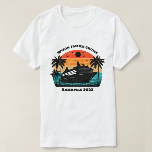 Gezinsherziening Persoonlijke naam en jaar T-shirt (Design voorkant)