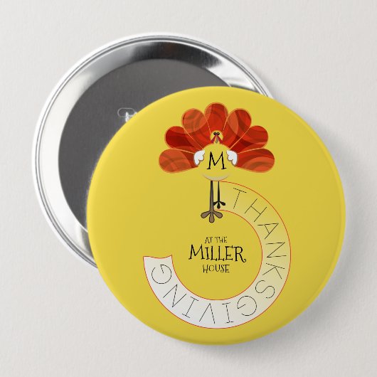 Gezinsherziening Turkije Ronde Button 4,0 Cm (Voorkant /achterkant)