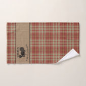 Gezinshuis Rustic Tractor Red Play Burlap Bad Handdoek (Handdoek)