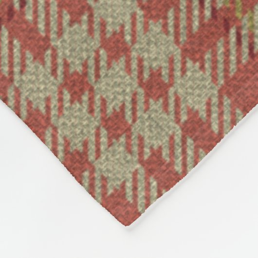 Gezinshuis Rustic Tractor Red Play Burlap Fleece Deken (Hoek)