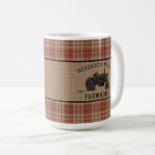 Gezinshuis Tractor Red Play Burlap Large Koffiemok (Voorkant rechts)