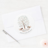 Gezinsjaarlijkse reünie genealogon ronde sticker (Envelop)