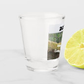 Gezinskampeertocht Rusticale buitenvacantie Shot Glas (Links)