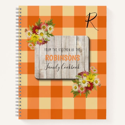 Gezinskcookie rustige keukenrecepten organisator n notitieboek (Voorkant)