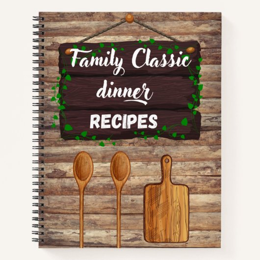 Gezinsklassiek dinerrecept notitieboek (Voorkant)