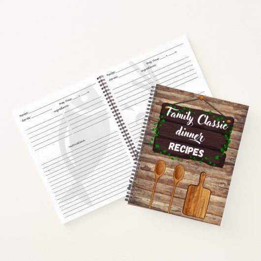 Gezinsklassiek dinerrecept notitieboek (Binnen)