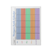 Gezinskleurige planner - Aangepaste planner Notitieblok (Linkerzijde)