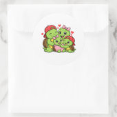 Gezinsknuffel Ronde Sticker (Tas)