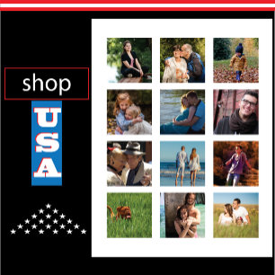 Gezinskollage van 12 Afbeelding niet geloofwaardig Briefkaart