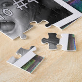 Gezinsleden 4 x aangepaste foto's op glazen tegels legpuzzel (Zijkant)