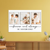 Gezinsleden Grijze Aangepaste foto-inkuilwand Canvas Afdruk (Insitu (Woonkamer))