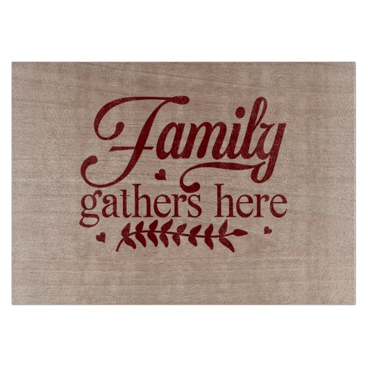 Gezinsleden hier in de directie snijplank (Voorkant)