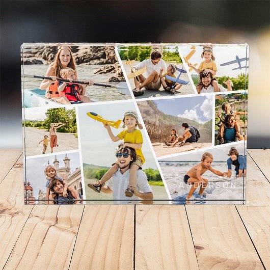 Gezinsleden Moderne eenvoudige 9 Afbeeldingen coll Fotoblokken