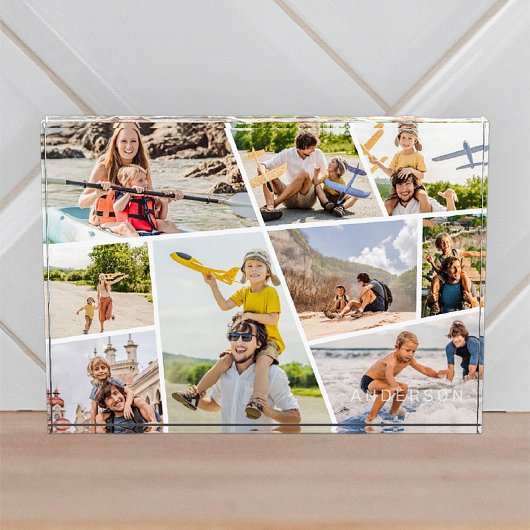 Gezinsleden Moderne eenvoudige 9 Afbeeldingen coll Fotoblokken