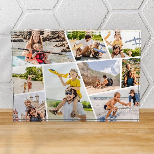 Gezinsleden Moderne eenvoudige 9 Afbeeldingen coll Fotoblokken