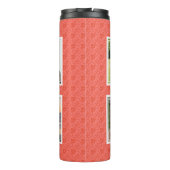 Gezinsleden MONOGRAM Fotosjabloon Koraal Thermosbeker (Achterkant)