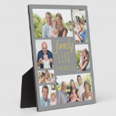 Gezinsleven 7 Afbeelding grijs en gele foto Fotoplaat (Zijkant)