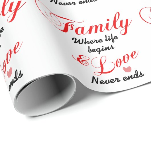 Gezinsleven en liefde cadeaupapier (Rol Hoek)