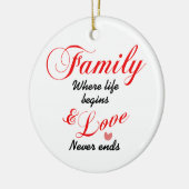 Gezinsleven en liefde keramisch ornament (Links)