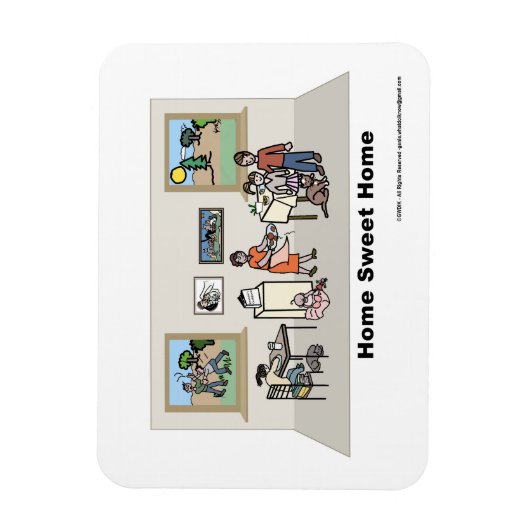 Gezinsleven - Thuis is het Beste Magneet (Verticaal)