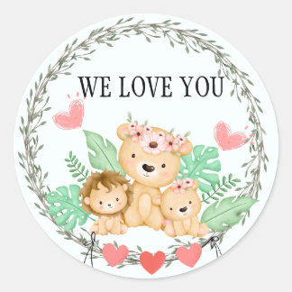 Gezinsliefde Ronde Sticker