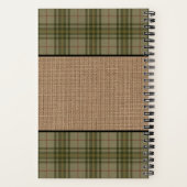 Gezinsmaakeien Bomen Pset Burlap Mini Recipe Notitieboek (Achterkant)