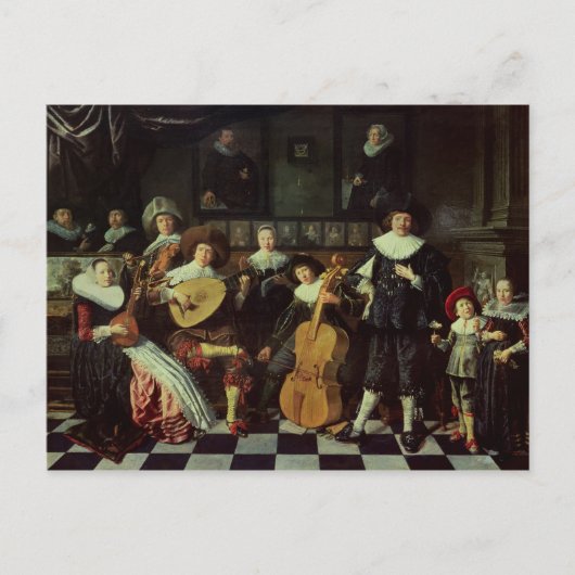 Gezinsmakende muziek briefkaart (Voorkant)