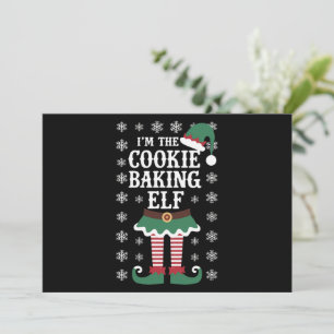 Gezinsmatching De Koekjes Bakende Elf Kerst Feestdagenkaart
