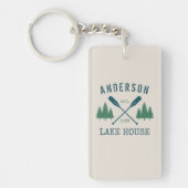 gezinsmeer roodroos boompijn 2 sided sleutelhanger (Voorkant)