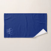 Gezinsmonogram Blauwe Monogrammen Bad Handdoek (Handdoek)