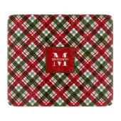 Gezinsmonogram kerstmis snijplank (Voorkant)