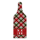 Gezinsmonogram kerstmis snijplank (Voorkant)