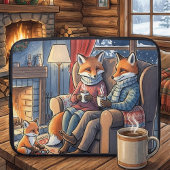 Gezinsmonogram van Cozy Fox op maat Laptop Sleeve