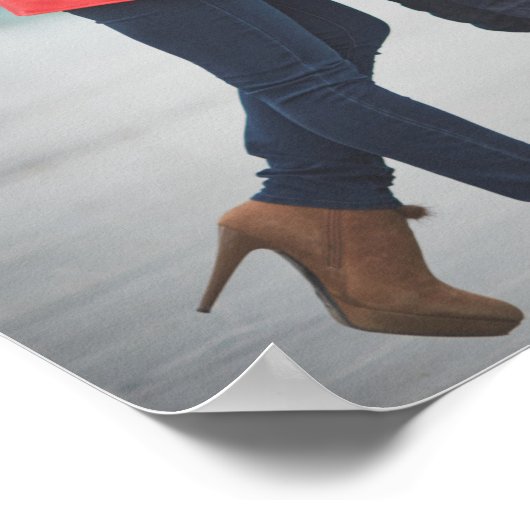 Gezinsmonogram Vastgestelde datum 3 Foto Collage Poster (Hoek)