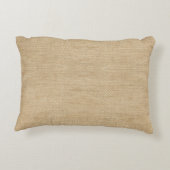 Gezinsmonogrammen naam rustische boerderij burlap accent kussen (Achterkant)