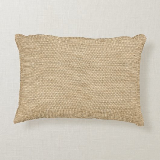 Gezinsmonogrammen naam rustische boerderij burlap accent kussen (Achterkant)