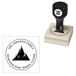 Gezinsnaam van bergen Gebogen Tekst Terug Adres Rubberstempel