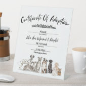 Gezinsonderdeeladoptiecertificaat Reclamebord Met Voetstuk (Insitu)