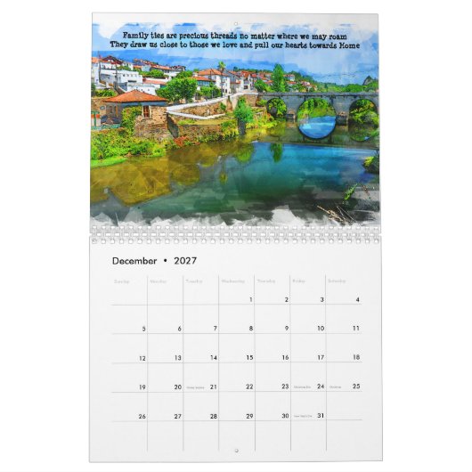 Gezinsonderscheidingen Kalender (Dec 2027)