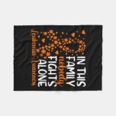 Gezinsondersteuning Leukemie Bewustzijn Fleece Deken (Voorkant (Horizontaal))